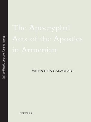 cover image of The Apocryphal Acts of the Apostles in Armenian